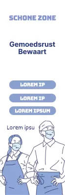 Blue Navy Geïllustreerde Coronavirus Preventiegids