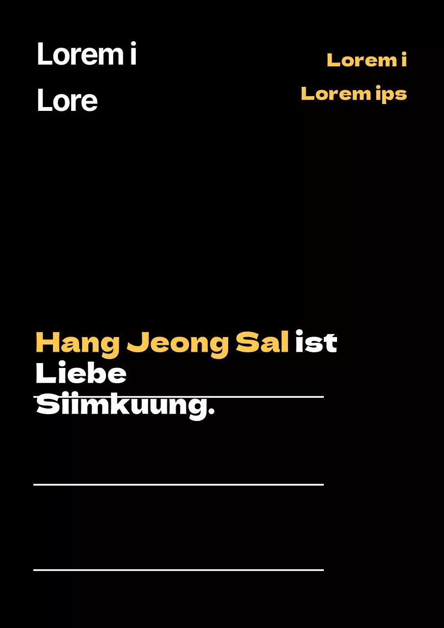 Einfache Getränkekartenanzeige auf schwarzem Hintergrund