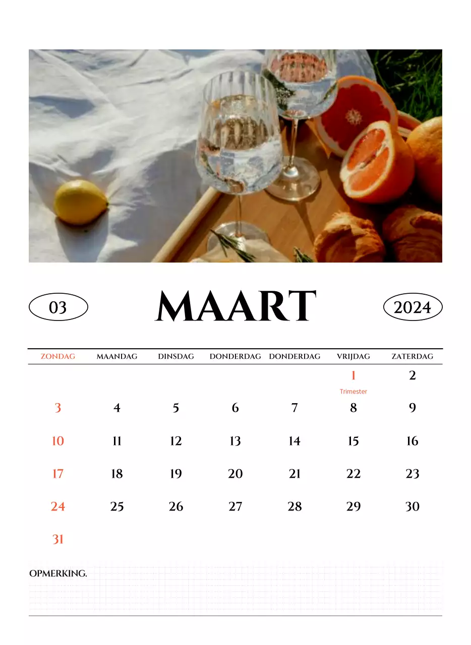 Eenvoudige stijl muurkalender met zwart-wit emotionele reisfotografie concept