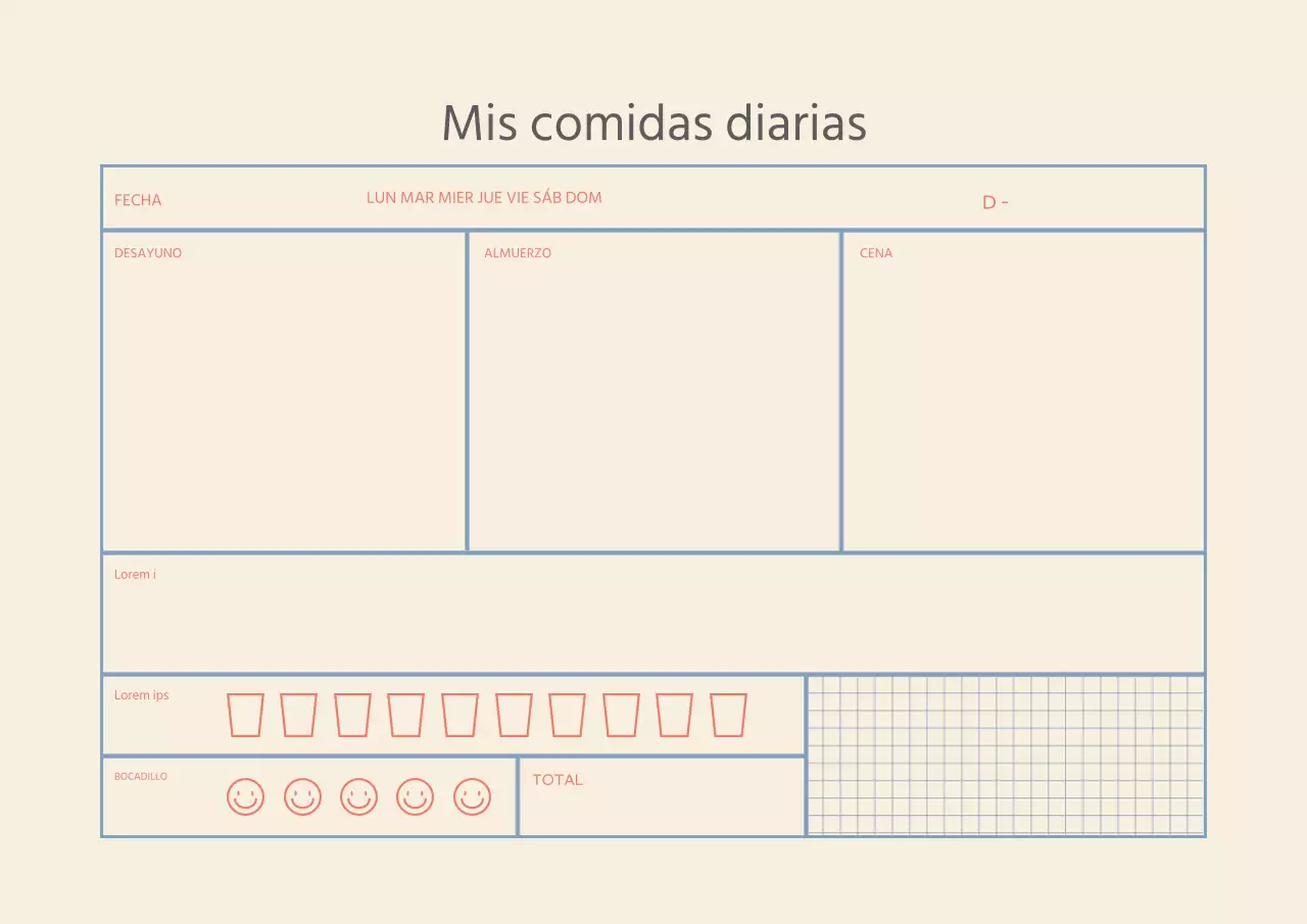 Rastreador simple de líneas azules beige