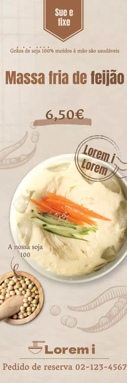 Macarrão de feijão castanho de verão X-banner