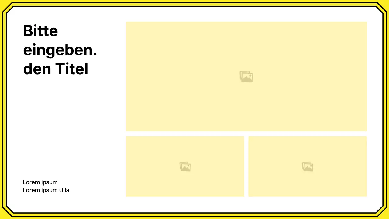 Hervorhebung von Schlüsselwörtern in einem einfachen Linienstil in Gelb und Mint