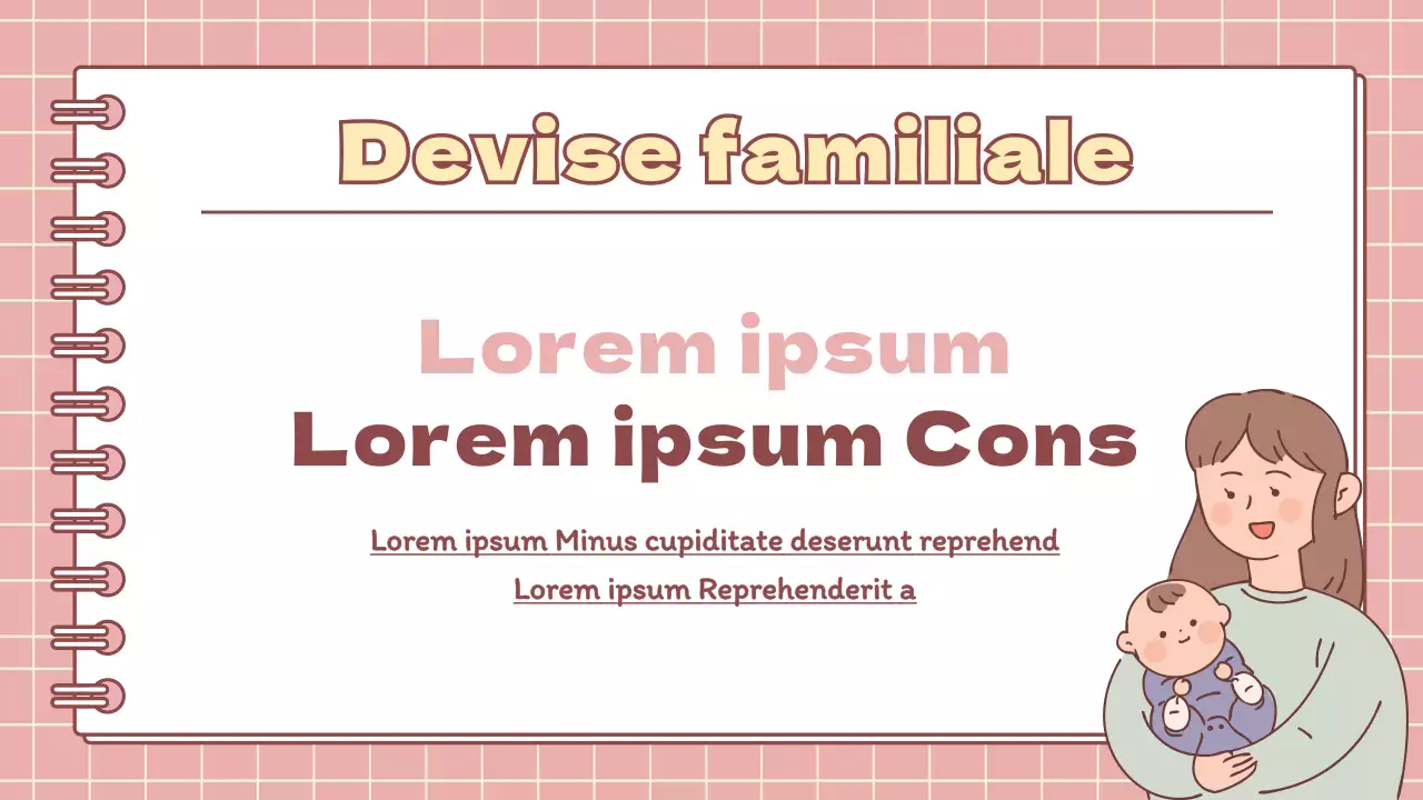 Présentation minimaliste des devoirs de vacances de l'école primaire en rose et jaune