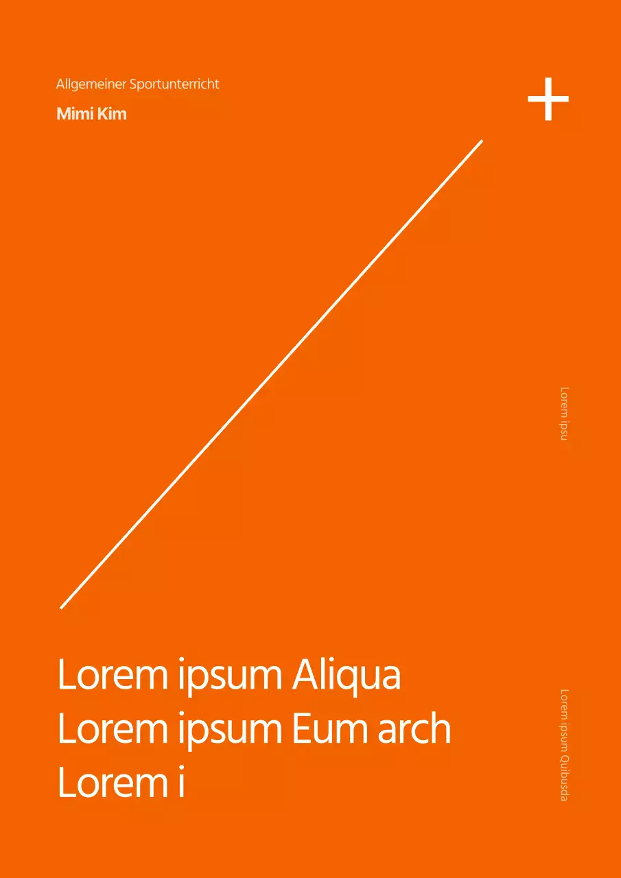 Orange-weißer Universitätsbericht für die Kursarbeit