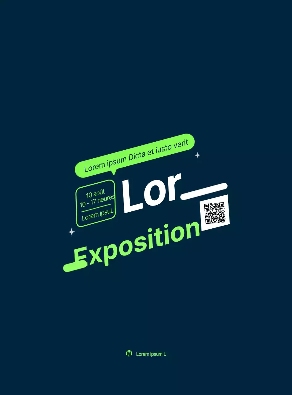 Style simple en vert citron et bleu marine Communiquer et promouvoir les salons de l'emploi