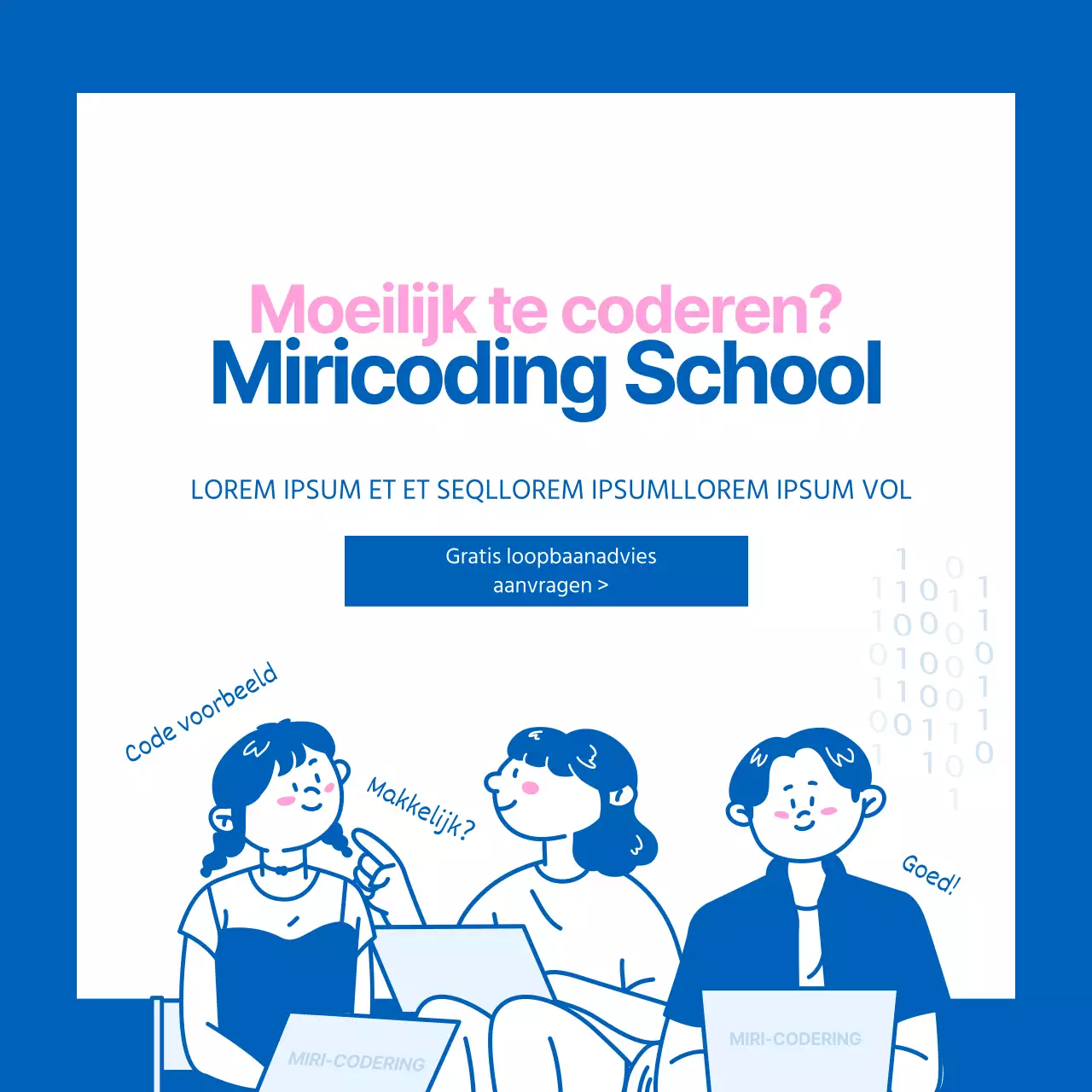 Programmerdag kaart nieuws ontwerp in blauw en roze