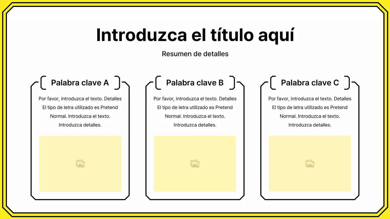 Resalte las palabras clave con un estilo de línea simple en amarillo y menta