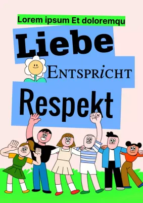 Werben Sie für eine kitschige Kampagne in Rosa und Hellblau