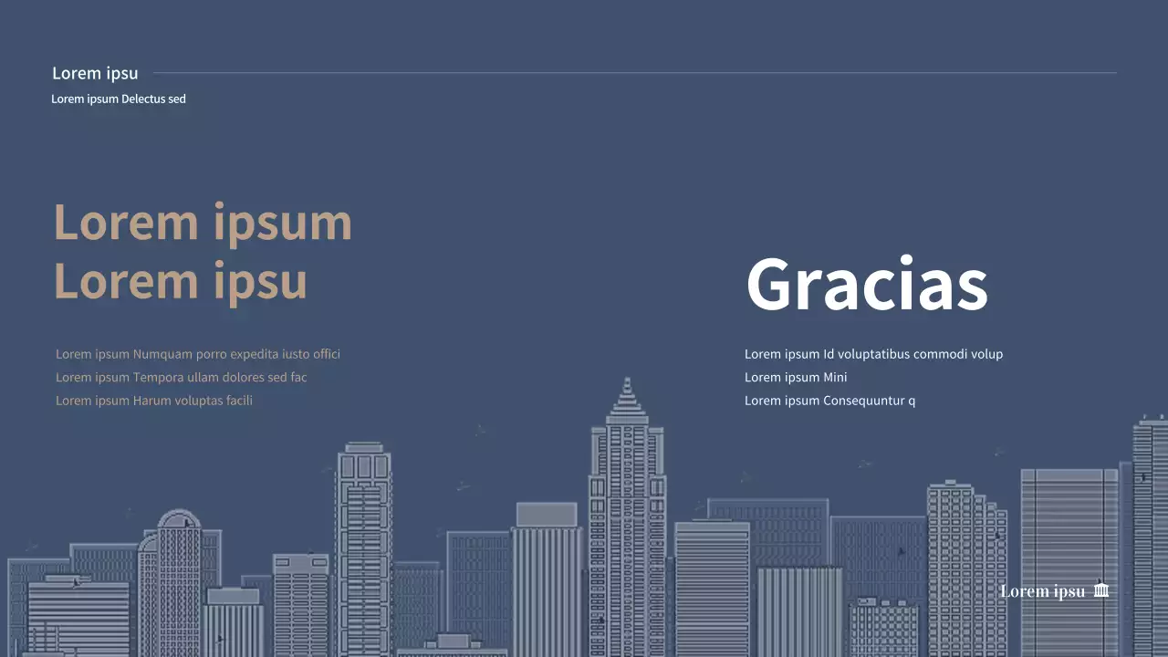 Propuesta de licitación de un bufete de abogados limpio en azul y beige (PPT)