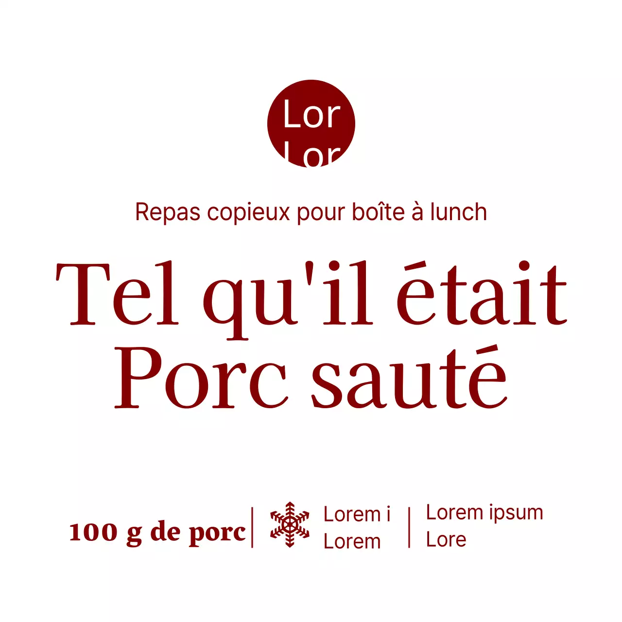 Poitrine de porc sauté telle qu'elle était