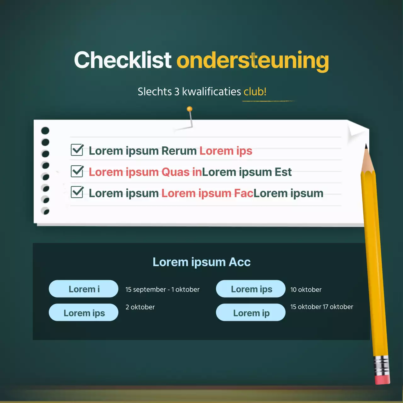 Universiteit Club Werving Schoolbord KaartNieuws Ontwerp