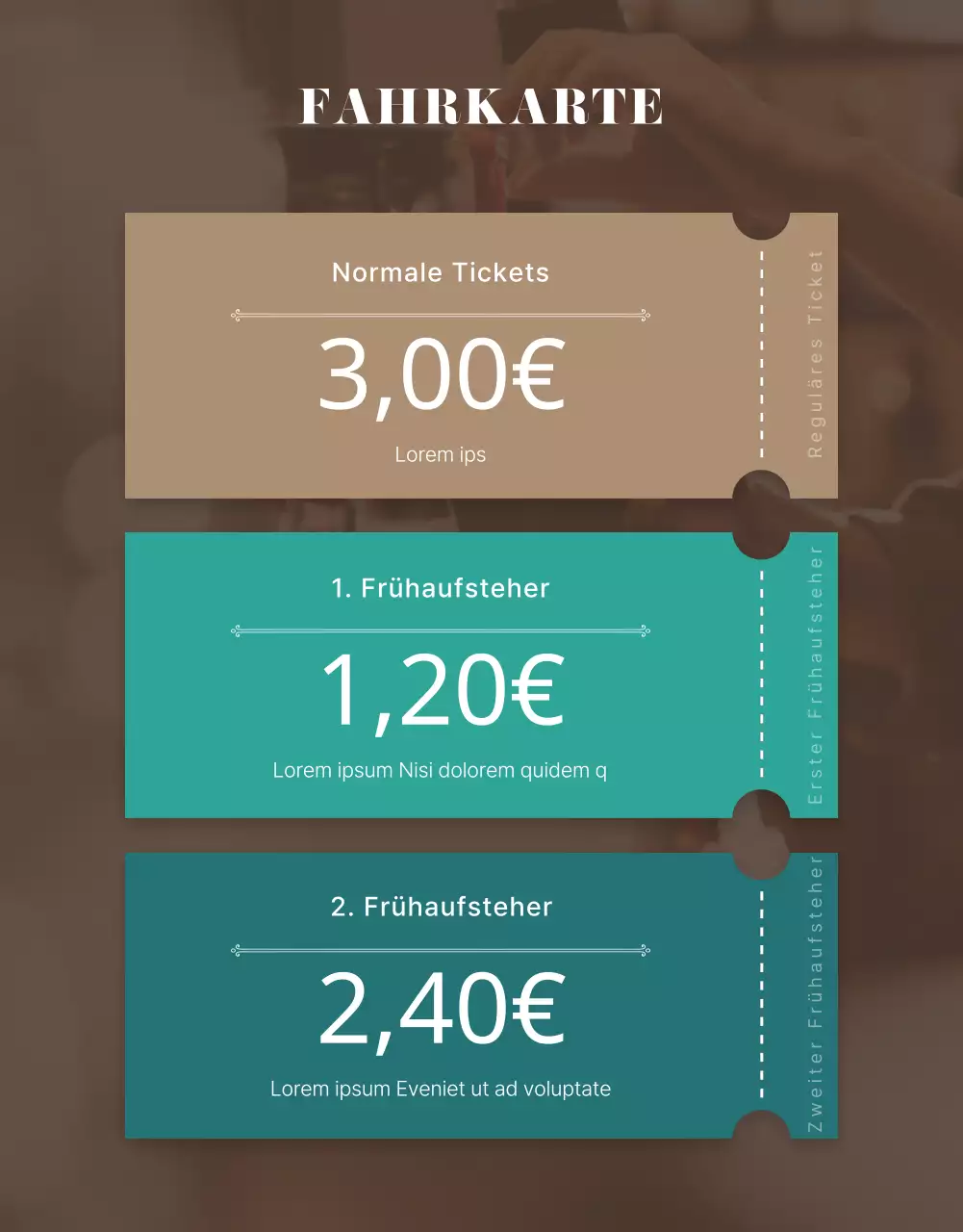 Eine saubere braune und türkisfarbene Start-up-Messe für Lebensmittel