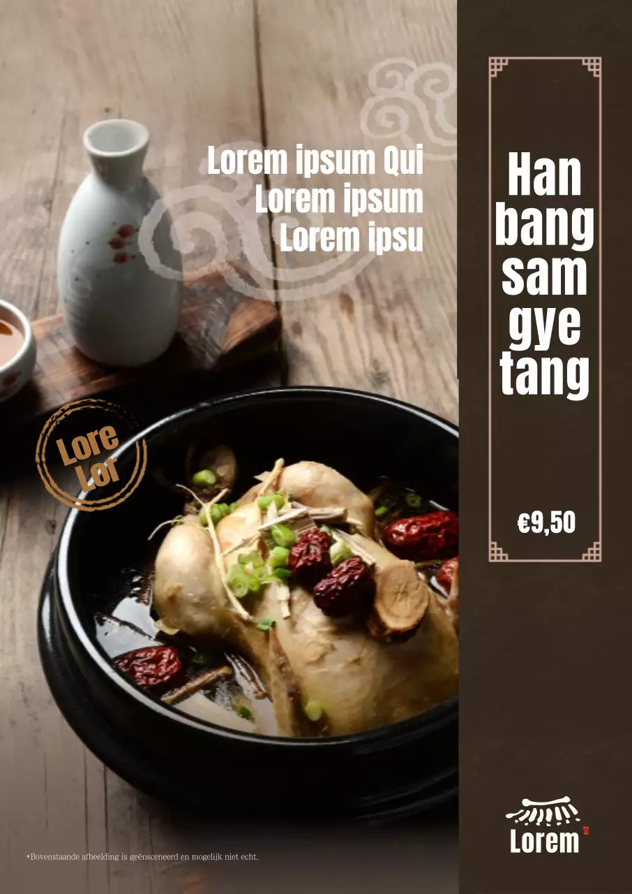 Kruiden Samgyetang Verticale Poster Volledige Afbeelding
