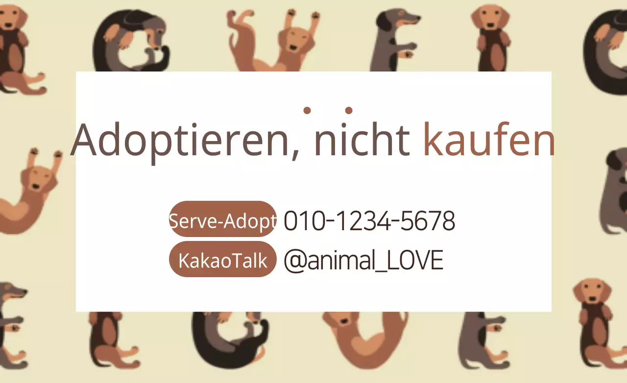 Adoptieren, nicht kaufen