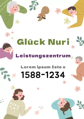 Weißer warmer Charakter Illustration Wohlfahrtszentrum