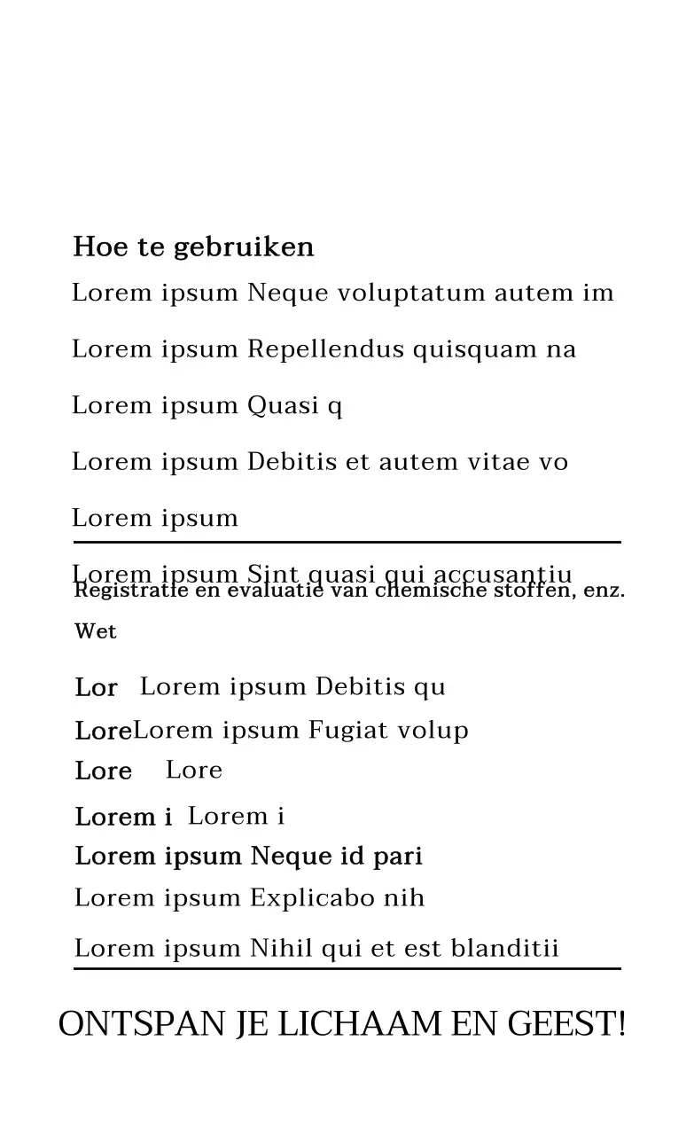 Etiketten met informatie over de verstuiver