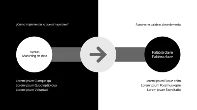 Infografía de diseño PROCESS con un concepto en blanco y negro