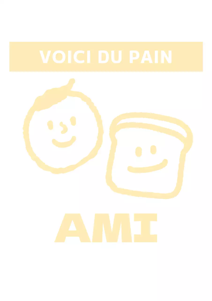 Design épuré d'une boulangerie avec un mignon humain jaune et une illustration de pain