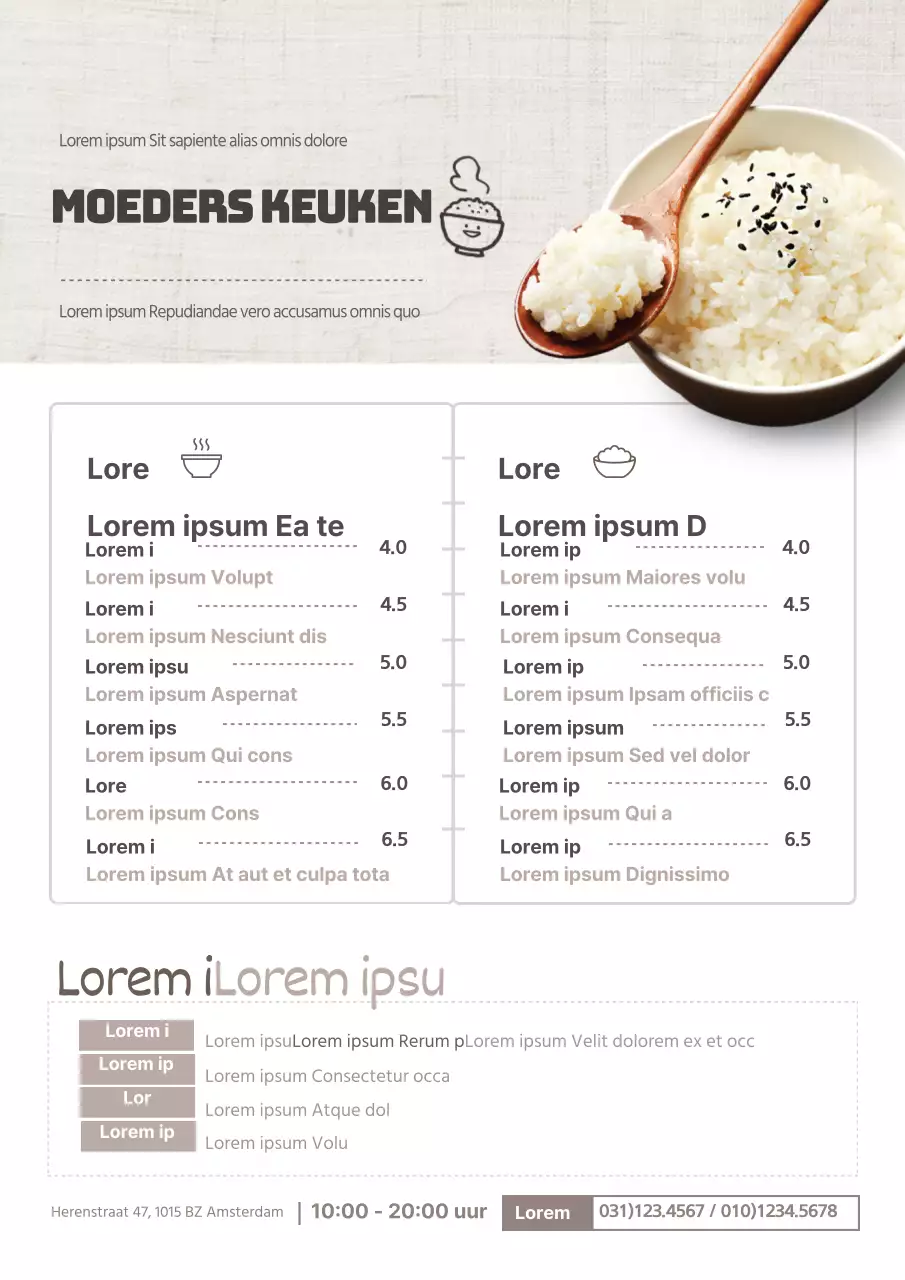 Sentimenteel café menubord met ivoorkleurige koffiekopjes