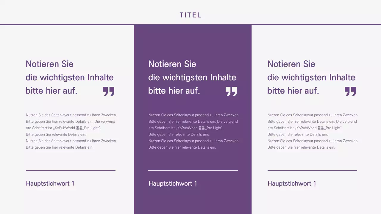 Sauberere Präsentationen