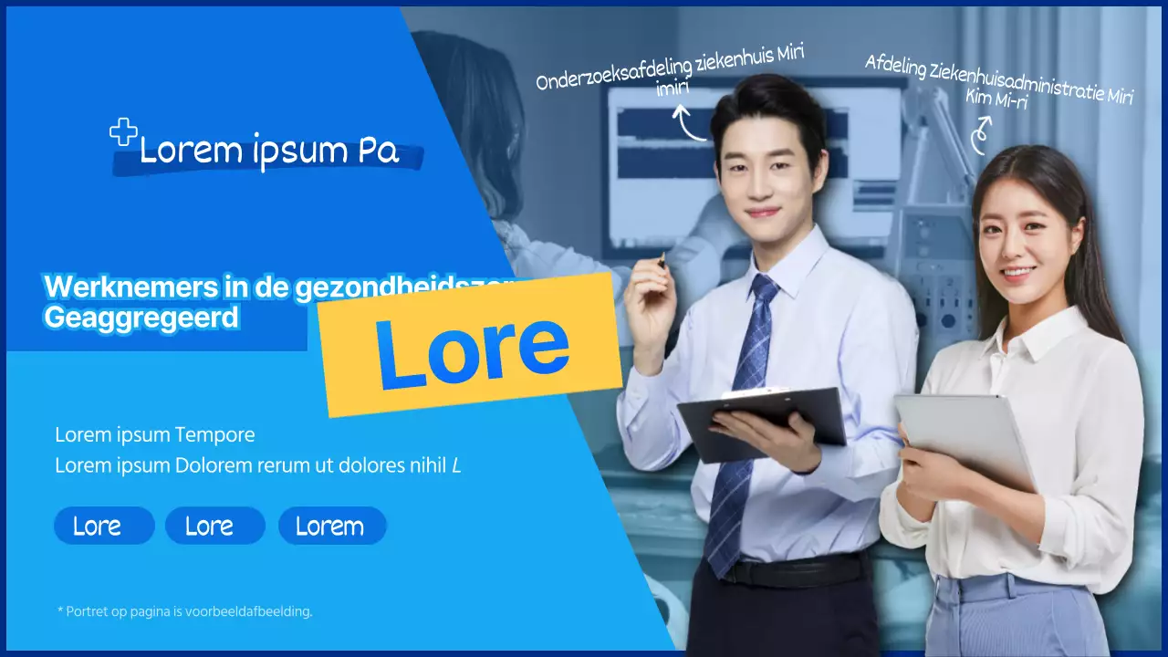 YouTube-miniatuurafbeelding van een interview met een gezondheidswerker met een blauw, schoon thema