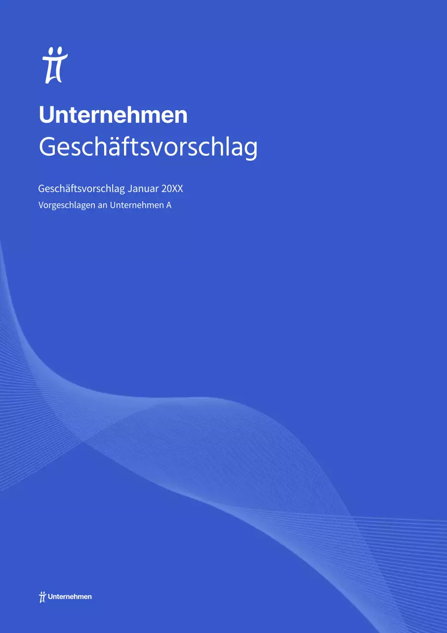 Einfaches Konzept Geschäftsvorschlag in blau