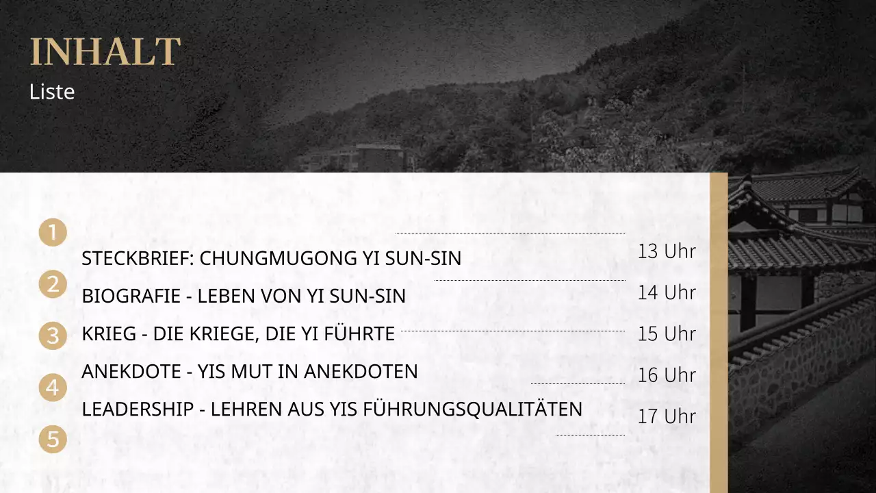 Ein traditionelles und doch grandioses Konzept in Schwarz und Gold