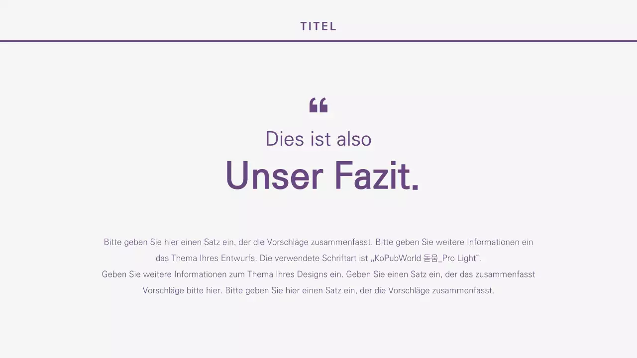 Sauberere Präsentationen