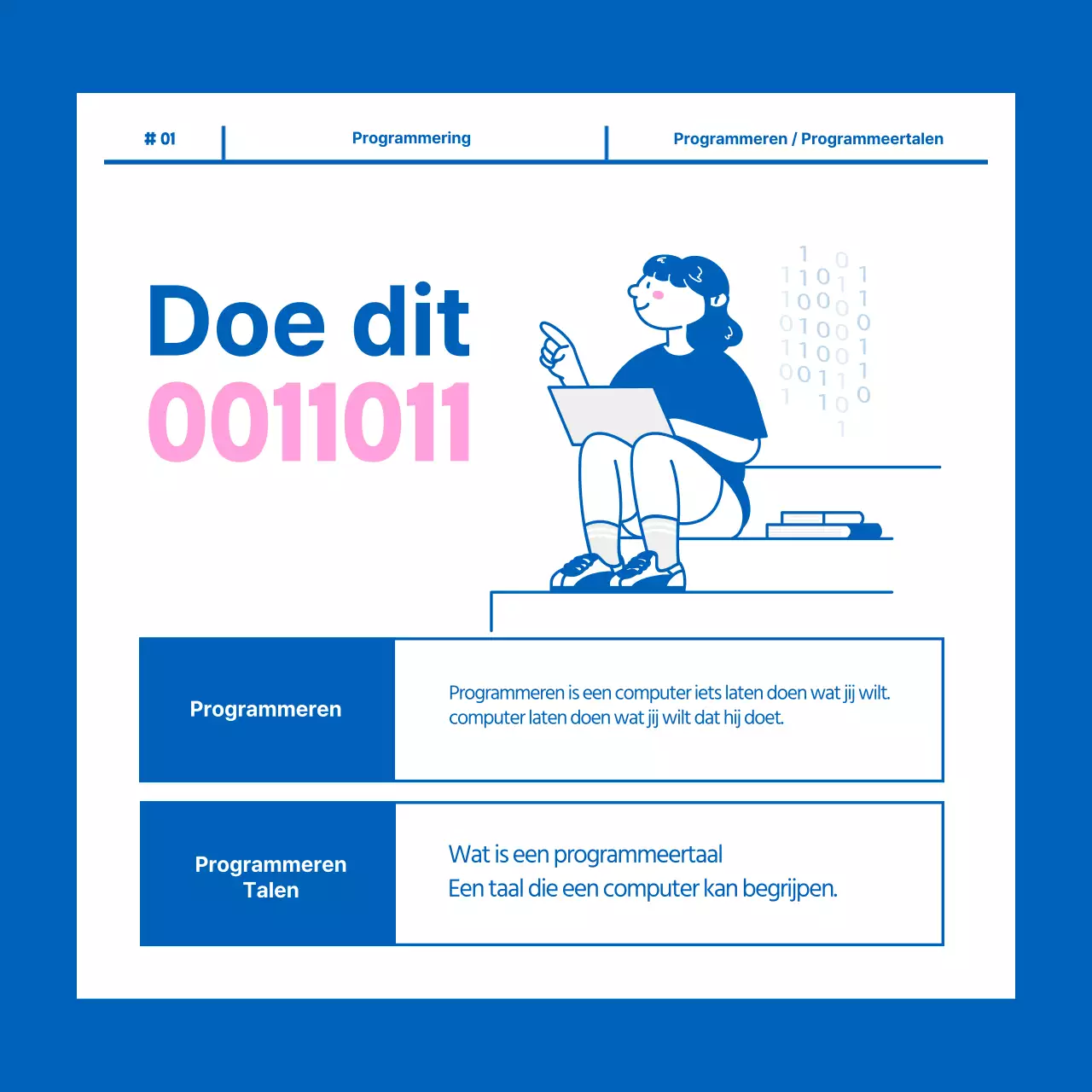 Programmerdag kaart nieuws ontwerp in blauw en roze