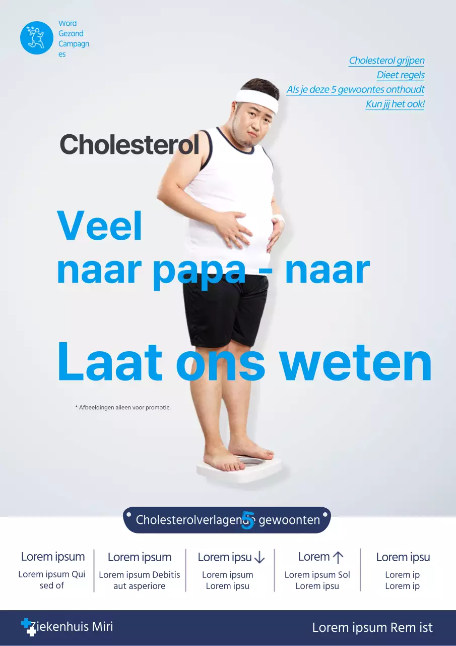 De grijs-blauwe ziekenhuiscampagne promoten