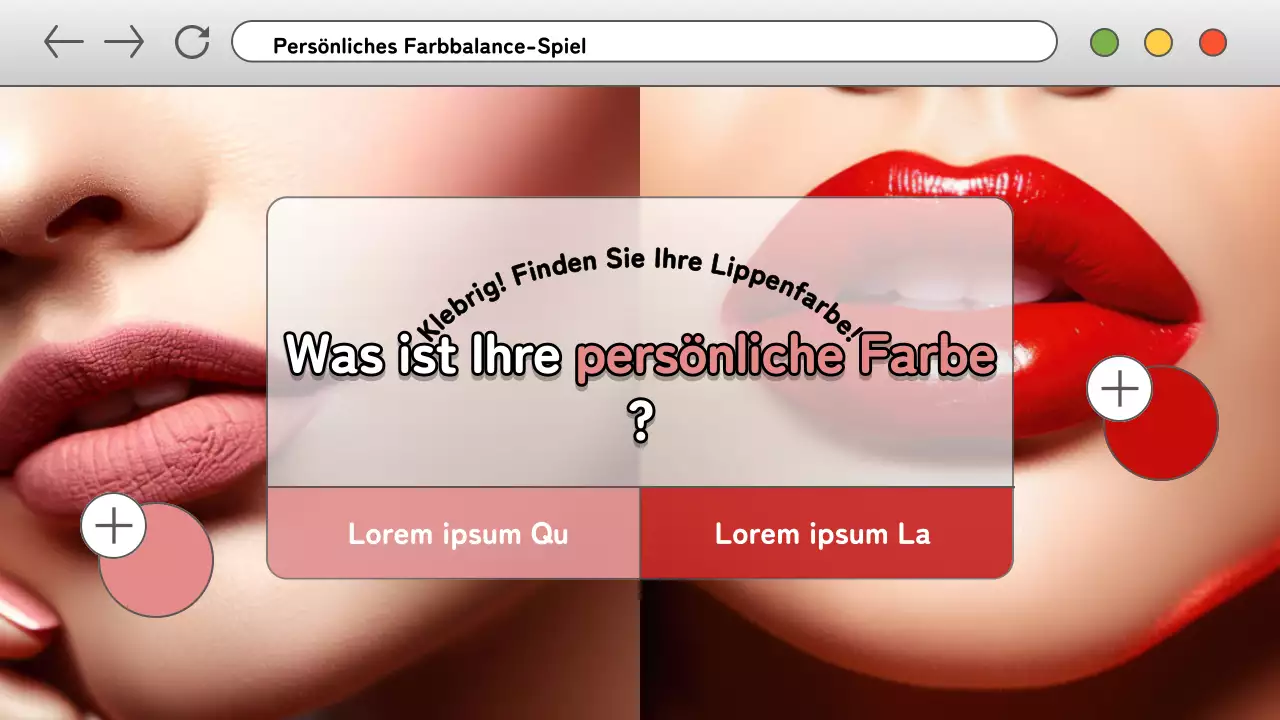 Cyber personal colour marketing balance game Anzeige in grau und rosa