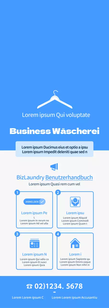 Cool, knackig und blau Simple Style Laundry Benutzerhandbuch