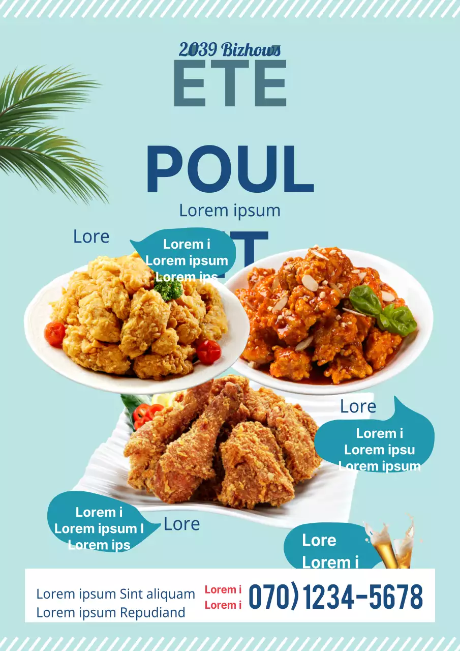 Promouvoir un nouveau menu d'été avec la photo d'une limonade rafraîchissante à la menthe.