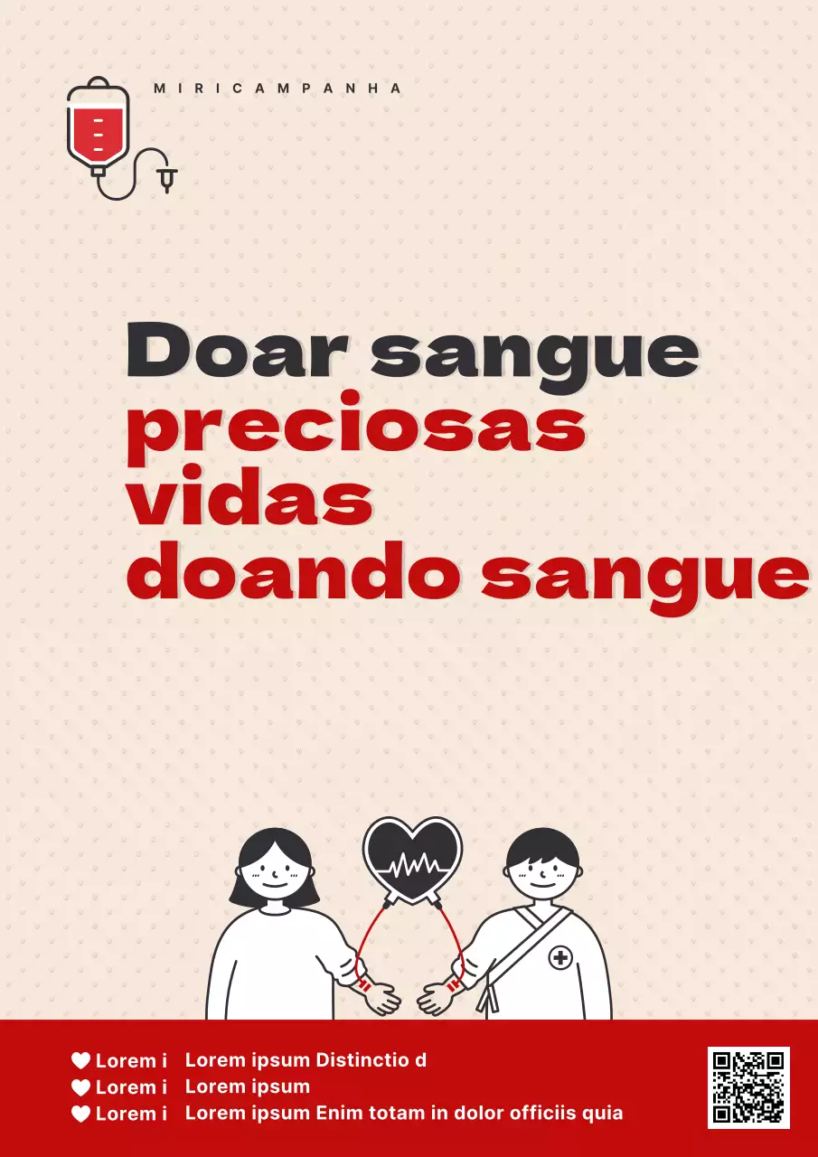Um guia de dádiva de sangue ilustrado e giro