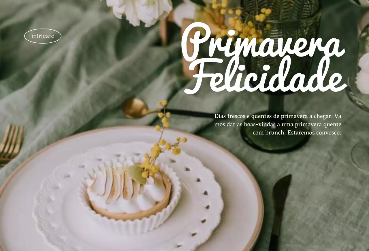 Sobremesas com um tema quente de primavera