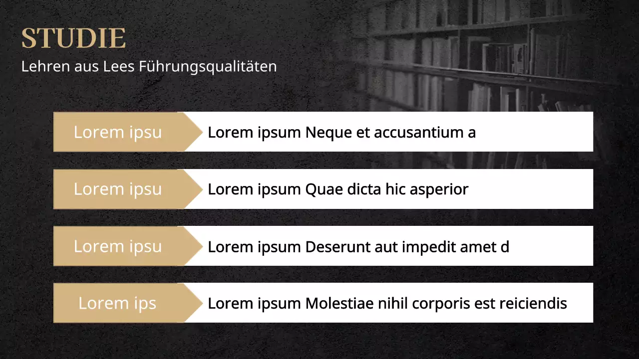 Ein traditionelles und doch grandioses Konzept in Schwarz und Gold