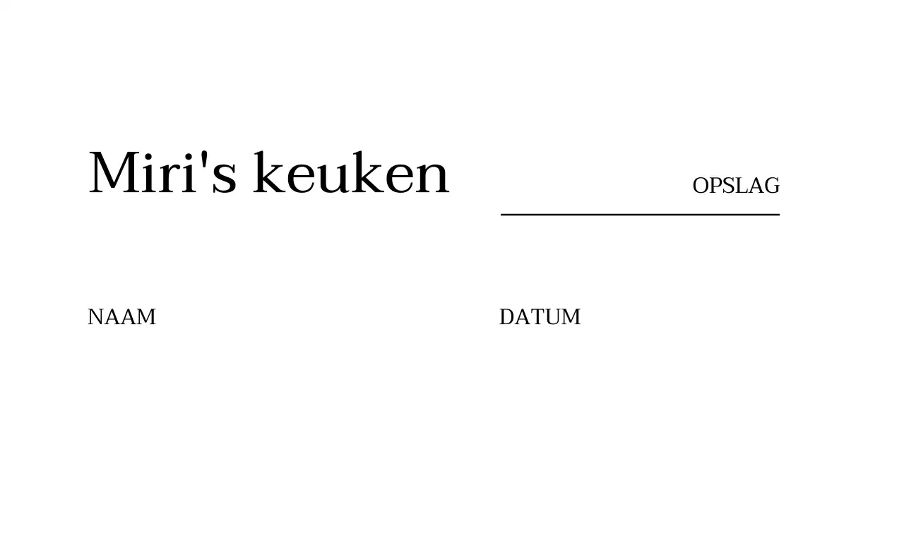 Wit Eenvoudig Tekst Keukenetiket