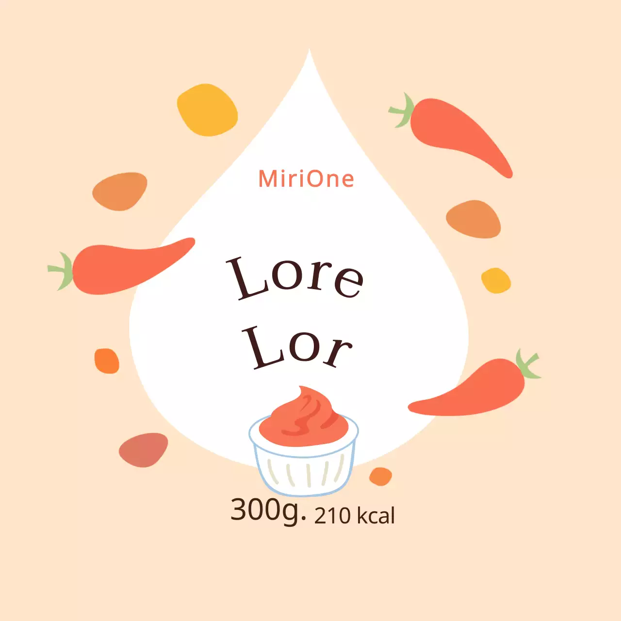 Leuke beige stickers voor sauzen