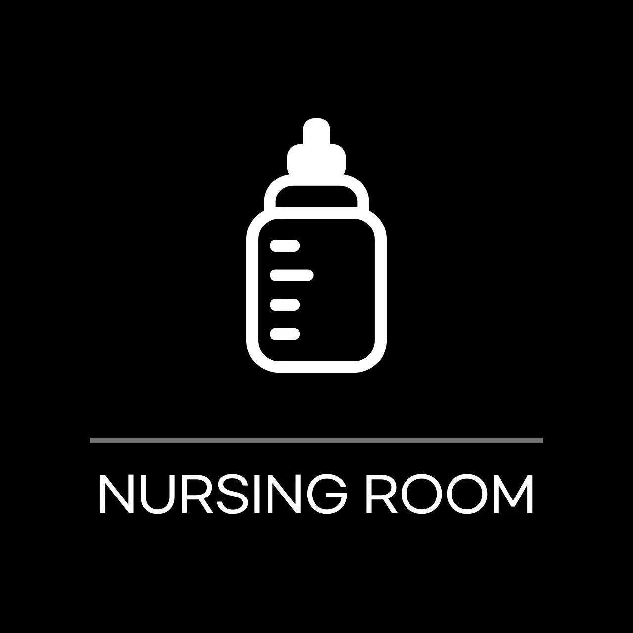 黒のシンプルな案内用 현판