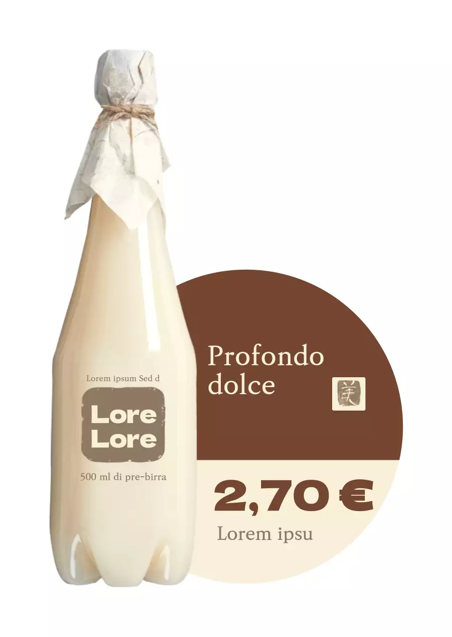 Vino di riso tradizionale in beige e marrone