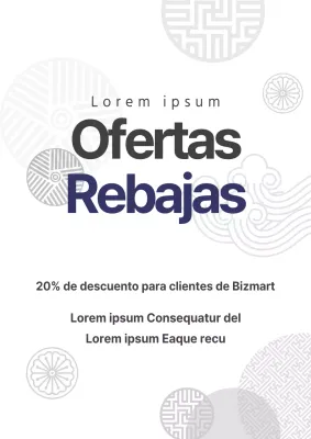 Un sencillo folleto rojo de una tienda de comestibles para promocionar una venta especial.