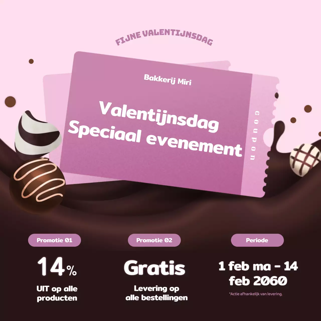 Purple Simple ChocolateIllustratieValentijnsdagEvenementenInstagramNieuwsfeed