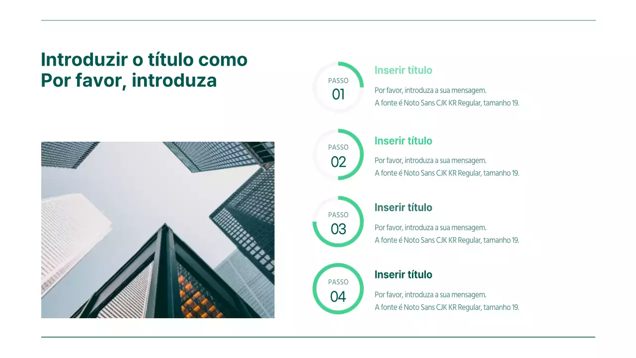 Agenda de conceito de negócio em gradiente verde