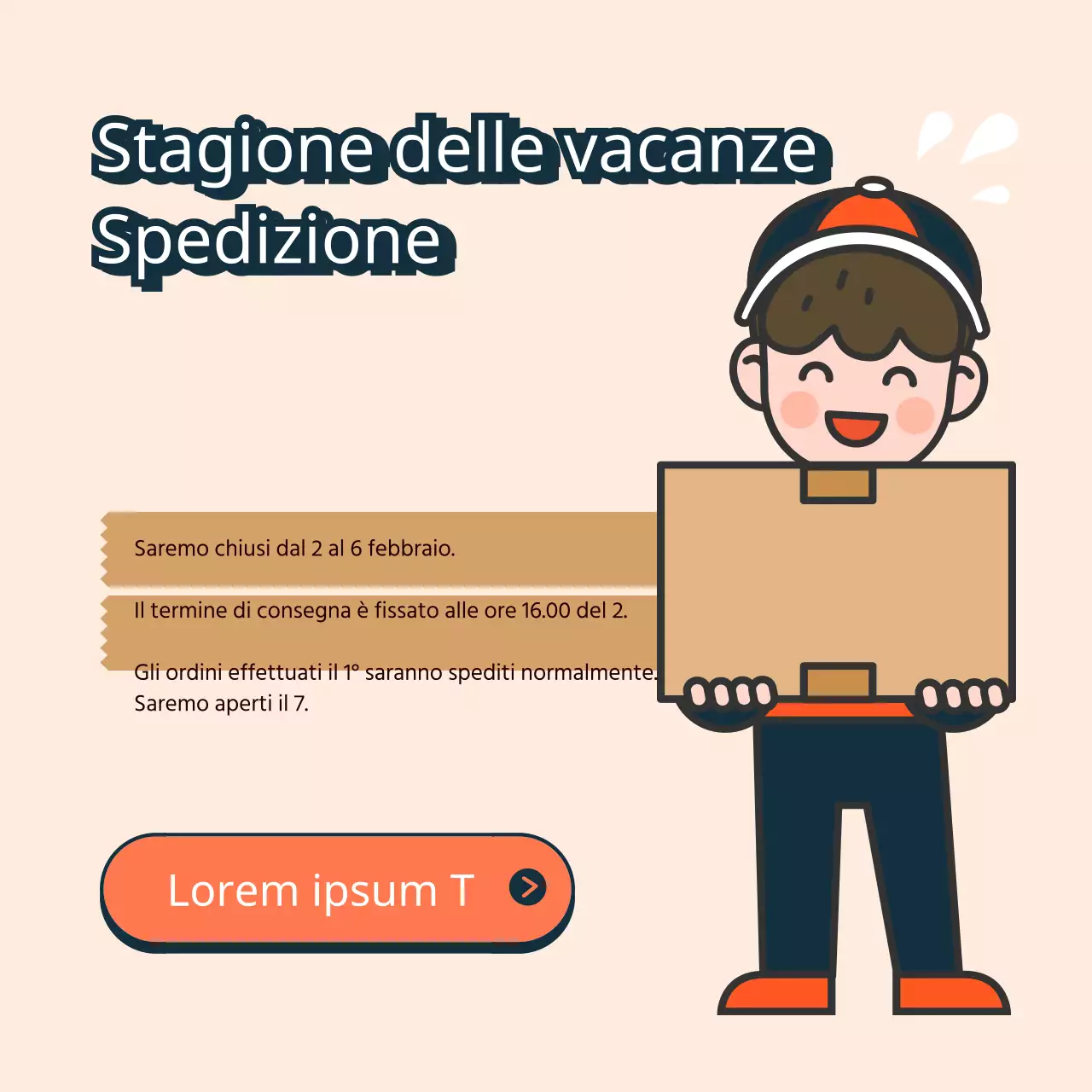 Spedizione per le vacanze