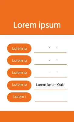 Duidelijke voedseletikettering met oranje illustraties