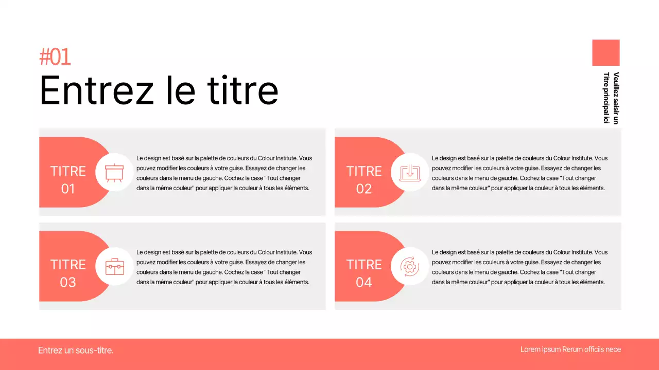 Rouge concept épuré Graphique de l'agenda