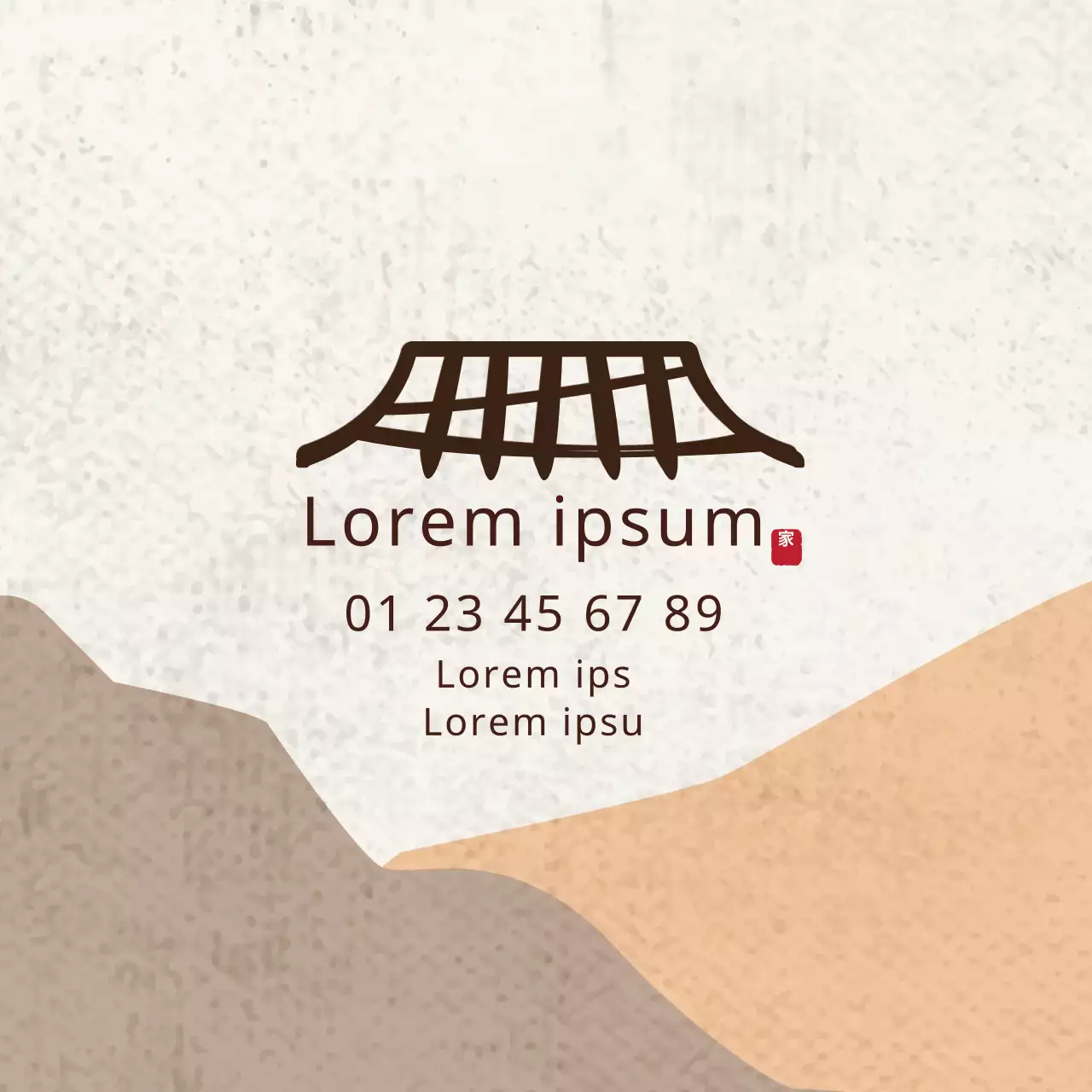 Faites la promotion de votre entreprise de produits alimentaires coréens avec des illustrations marron-orange