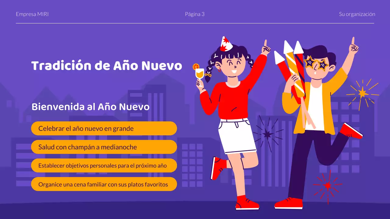 Presentación de la celebración del Año Nuevo