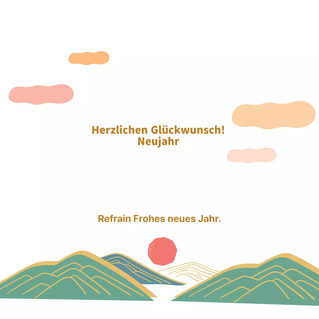 Brown Illustrations 2021 Neujahrsgrüße