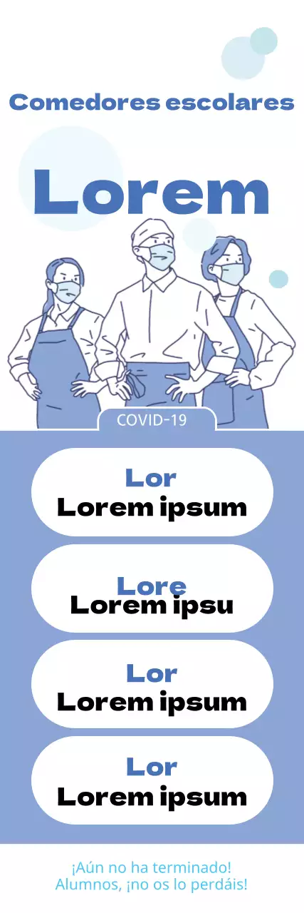 Etiqueta básica en un comedor de Blue Corona